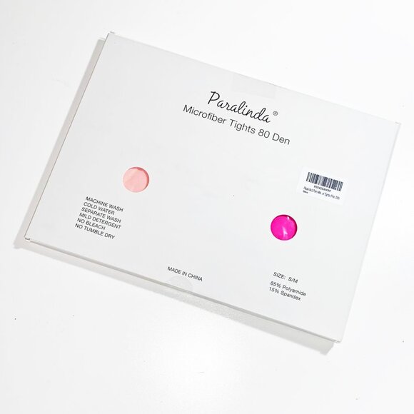 2 NEW "PARALINDA" S/M PINK TIGHTS - 1 FUCHSIA & 1 LIGHT PINK - Picture 5 of 5